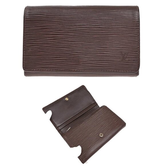 LOUIS VUITTON Portefeuille Tresor Bifold Wallet Epi Leather Brown M6350D 67EF050 - Picture 2 of 16